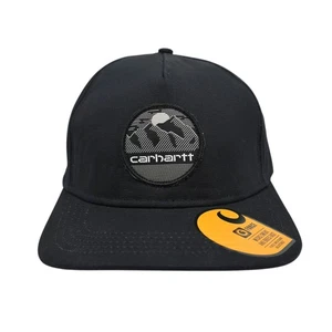 Carhartt 106067 Spring 2024 Canvas Mountain Patch Cap Black FastDry Tech - Picture 1 of 5