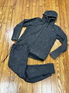 NIKE TECH FLEECE GRAY JACQUARD CAMO TRACKSUIT SET 863814-382 MENS SIZE XL - Picture 1 of 4