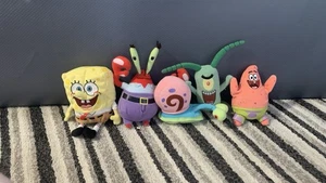 Ty Spongebob Plushies, Spongebob, Patrick, Gary and Plankton - Picture 1 of 10