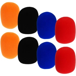  8 Pcs Handheld Microphone Windsreen Protective Sleeve Windshield Covers - Foto 1 di 12
