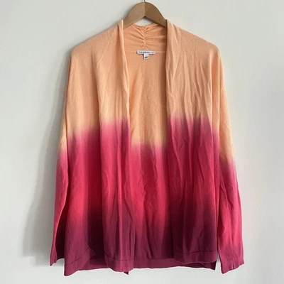 Isaac Mizrahi Live! Cárdigan Grande Suéter Ombre Rosa Melocotón Ciruela Cómodo Acogedor Foto 1 de 4