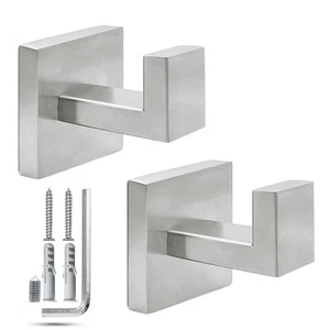 Towel Hooks for Bathrooms, Brushed Nickel Towel Hook, Bathroom Hanger, Washcl... - Picture 1 of 6