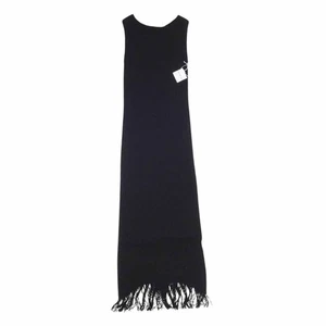 ISSEY MIYAKE IM43 KH359 LEAF BODY AP DRESS Fringe Sleeveless Dress Black 2 Excel - Picture 1 of 7