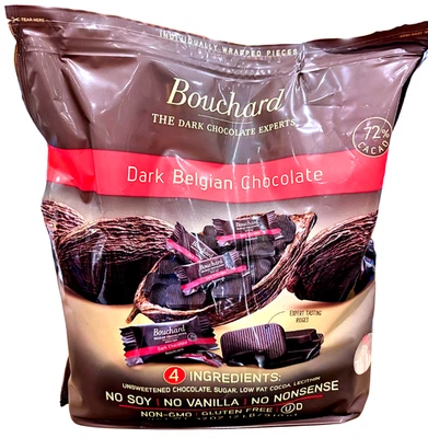 Bolsa Bouchard chocolate belga oscuro 32 onzas EXP 08/2027 Foto 1 de 4