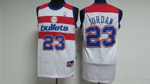 Jordan Washington Bullets Stitched Jersey Men's Pro Basketball Jersey Cover