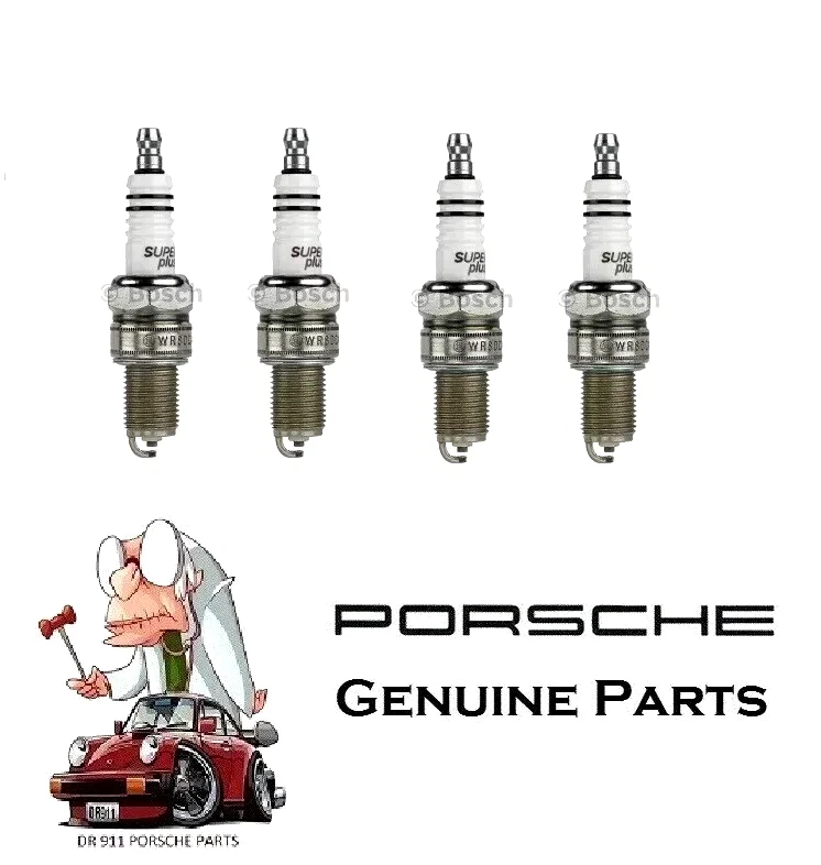 Bujías Porsche 911 928 944 924 1984 1985-1991 4 piezas Bosch WR7DC+ 7900 D4 Foto 1 de 1