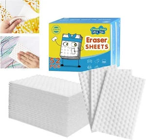52 PCS Magic Sponge Eraser Sheets,Upgrade Convex Point Melamine 52 PCS, White - Picture 1 of 6