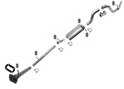 Sistema de escape de tubo trasero silenciador de tubo para F250 F350 Super Duty 05-07 5,4 L 6,8 L Foto 1 de 4