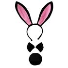 3Pcs Rabbit Bunny Headband Ears Tail Bow Tie Set Fancy Dress Halloween Headband