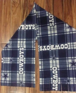 Dallas Cowboys NFL karierter Fleece-Schal handgefertigt 10"x 60" - Bild 1 von 4