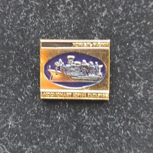 VINTAGE SOWJETISCHER WELTRAUM Pin Anstecker CCCP Sowjetisches Schiff Kosmonawt Jurij Gagarin - Bild 1 von 1