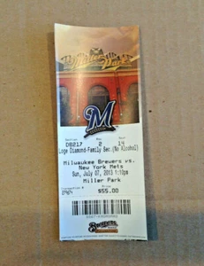 TICKET ONLY~ 2013 Hank Aaron Milwaukee Braves Brewers Bobblehead SGA TICKET ONLY - Picture 1 of 4