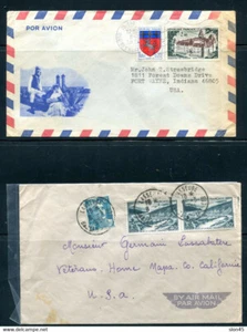 France 1951/1973 2 covers to USA 12313 - Picture 1 of 1