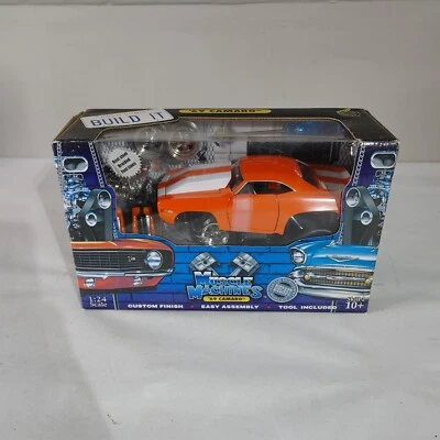 Muscle Machines ‘69 CHEVY CAMARO Orange & White 1:24 Scale / Too Cool Series Car - Image 1 of 2