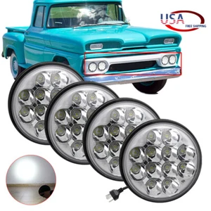 4pcs 5 3/4" 5.75 LED Headlight Halo for GMC C15/C1500 C25/C2500 C35/C3500 Pickup - Picture 1 of 10