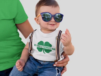 GILDAN/LARKWOOD My First St Patrick's Day Kleinkind Kinder Baby T-Shirt Irish Ireland