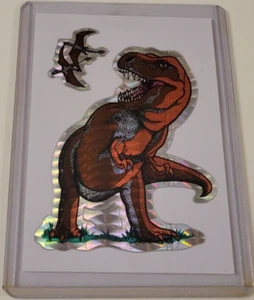 T-REX & Pterodactyl DINOSAURS 1990's PRISM VENDING MACHINE STICKER CARD NM Kodak - Picture 1 of 3