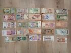 Lot en circulation de 25 billets étrangers papier-monnaie mondiale monnaie plus BONUS !