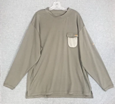 Camisa de Pesca Redington Para Hombres XXL Manga Larga Pullover Cuello Simulado Verde UPF 30 Foto 1 de 4