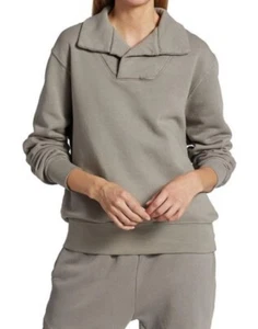 Les Tien Yacht Baumwoll-Jersey Sweatshirt Gr. S grün braun Kragen Sweatshirt NEU - Bild 1 von 8