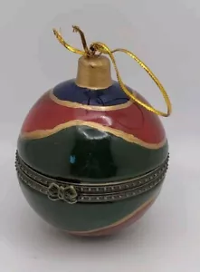 Weihnachtsbirne aufklappbar Schmuckschatulle Ornament - Bild 1 von 8