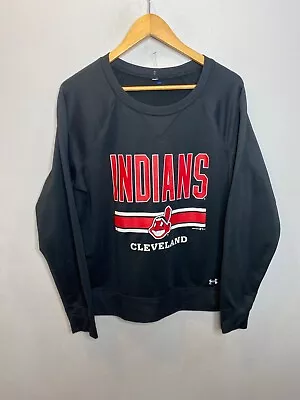 Cleveland Guardians MLB Under Armour Crewneck Sweater Men's Size Large Black - Image 1 of 4