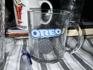 Oreo Cookie Glass / Mug, Collectors Cup, Thick Heavy Glass, Milk Cookies Coffee - Picture 1 of 17