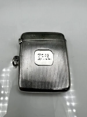 Edwardian Chester 1905 Solid Sterling Silver Extra Large Vesta Case 55.5g - Image 1 of 4