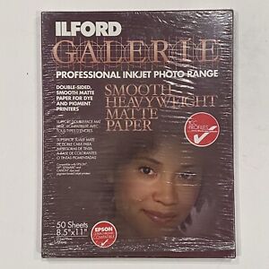 ILFORD Galerie Pro Inkjet Smooth Heavyweight Photo Paper 50 Sheets 8.5” x 11” EX