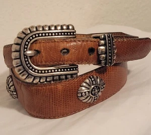 Brighton Brown Leather Belt 23807 Vintage 1996s Western Women Style Size S - Picture 1 of 9