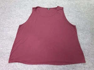 J. Jill Wearever Tank Top Red 4X Layering Stretch Basic Sleeveless Shirt Blouse - Picture 1 of 9