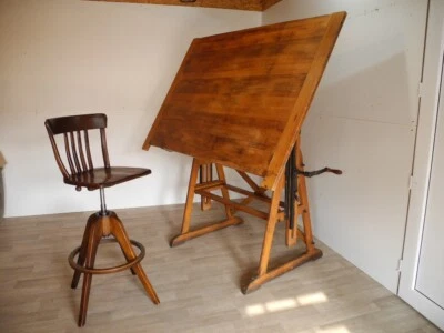 Antik  Zeichenplatte  Architekten  Zeichentisch Bauhaus  Arbeitstisch alt 20er - Bild 1 von 4
