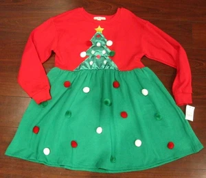Mad Engine Girls Holiday Light-Up Christmas Tree Knit Dress Size M 7/8 NEW NWT - Picture 1 of 4