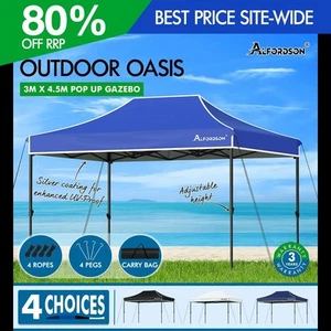 ALFORDSON Gazebo 3x4.5m Pop Up Marquee Outdoor Camping Folding Tent 600D Oxford - Picture 1 of 50