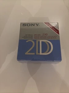 Sony MFD-2DD 1MB 3.5'' Micro Floppy Disk Dble-Sided 10 Pack New - Afbeelding 1 van 4
