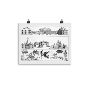 Vintage Colonial Williamsburg Etching Print – Botanical & Cultural Study Art - Picture 1 of 5