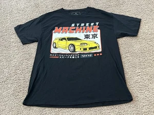 Red Eight schwarzes T-Shirt Street Machine Tokyo Gr. Large Straßenrennen neu ohne Etikett - Bild 1 von 5