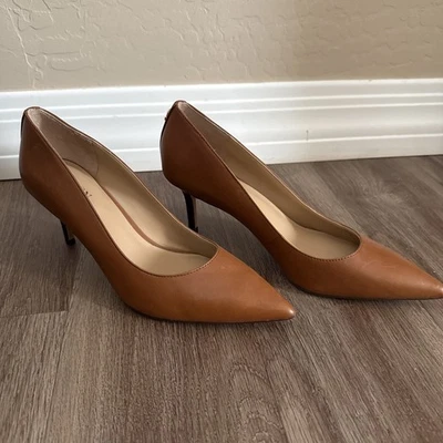 Lauren Ralph Lauren Zapatos de salón para mujer Talla 8B Cuero marrón Puntera de aguja Foto 1 de 4