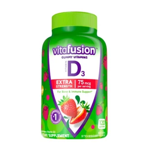Vitafusion Vitamin D3 75 mcg Bone & Immune Support Strawberry 120 ct Pack of 6 - Picture 1 of 5