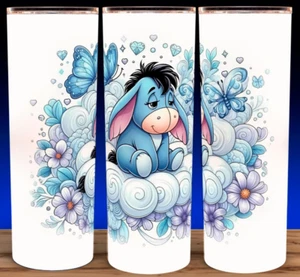 Eeyore Blue Butterflies Floral Cafe Coffee Cup Mug Tumbler - Picture 1 of 3