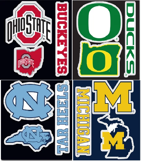 Brand New NCAA All Teams Team ProMark Die-Cut Decal Stickers 3-Pack - Image 1 of 1