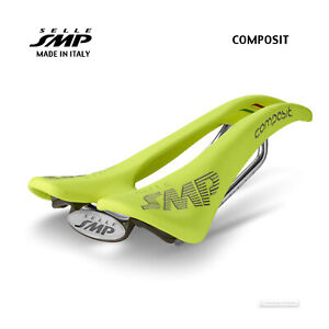 NEW 2021 Selle SMP COMPOSIT Saddle : YELLOW FLUO