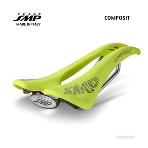 NEW Selle SMP COMPOSIT Saddle : YELLOW FLUO - MADE IN iTALY! - Picture 1 of 2
