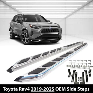 For Toyota RAV4 2019-2024 2Pcs OEM Style Fixed Side Steps Running Boards Pair UK - Picture 1 of 8