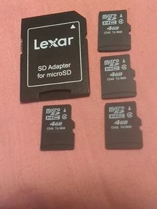 Cib 4-4GB Micro SD HC Cards With Adapter - Picture 1 of 1