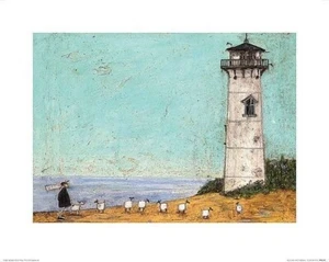 Seven Sisters and a Lighthouse ART PRINT Sam Toft image size 16 1/4" x 12 1/2" - Picture 1 of 1