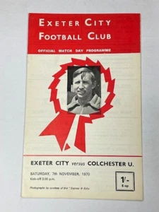 1970/71 EXETER CITY V COLCHESTER UNITED 07-11-1970 DIVISION 4 - Picture 1 of 1