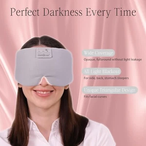MUSICOZY Ice Silk Sleep Headphones with Bluetooth Mask Eye Mask for Sleeping NEW - Picture 1 of 2