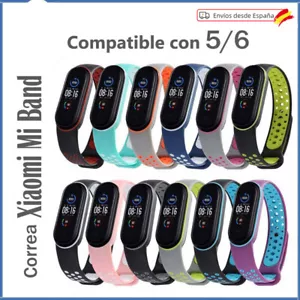 Correa de silicona para Xiaomi Mi Band 5 6 pulsera flexible de recambio colores - Imagen 1 de 26