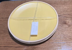 Set 4 Melamine Matte Yellow Rachel Zoe Neutral Indoor/ Outdoor 10 Inches Plates. - Picture 1 of 4